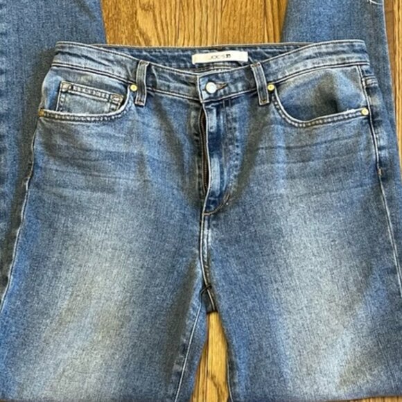 Joe’s Jeans High Rise Skinny Ankle Wheaton Raw Hem Blue Denim Women's Size 27 - Picture 3 of 14
